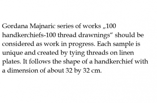 Gordana Majnaric series of works