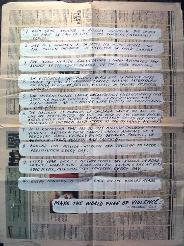 11. make the world free of violence